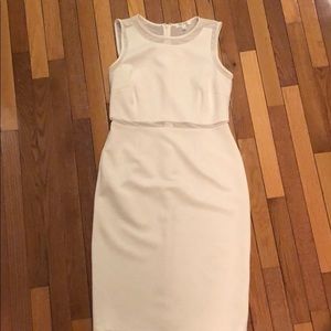 Super Sexy White Dress, Sheer Midsection, Size 12